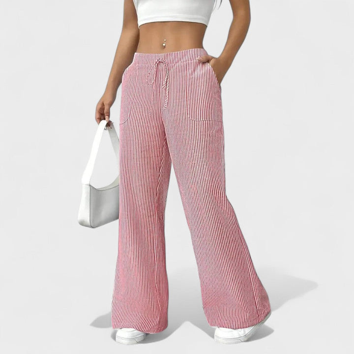 Maria - Plašas ērti bikses ar elegantiem akcentiem