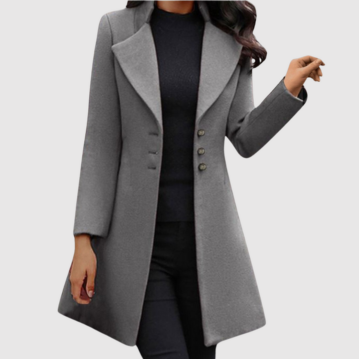 Елена - Елегантно дамско палто с копчета