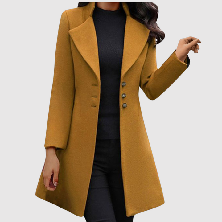 Елена - Елегантно дамско палто с копчета