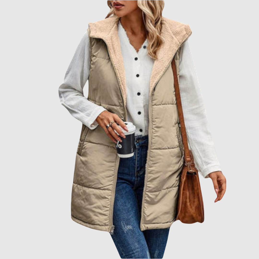 Елена – Дълъг якет с качулка