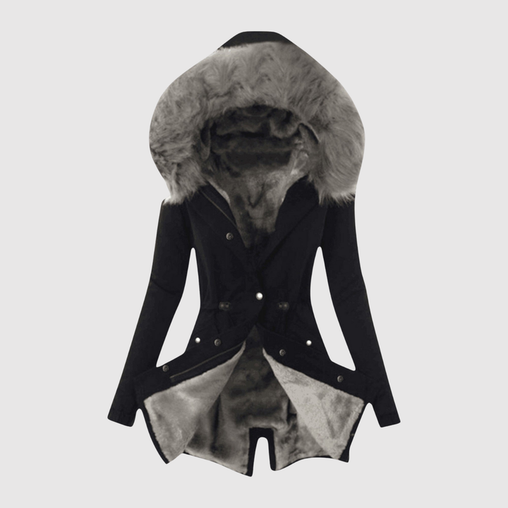 Елена – Асиметрично яке с изкуствена кожа и талеви шевове