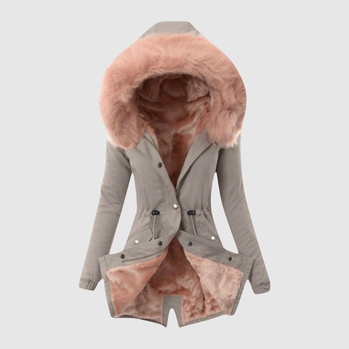 Елена – Асиметрично яке с изкуствена кожа и талеви шевове