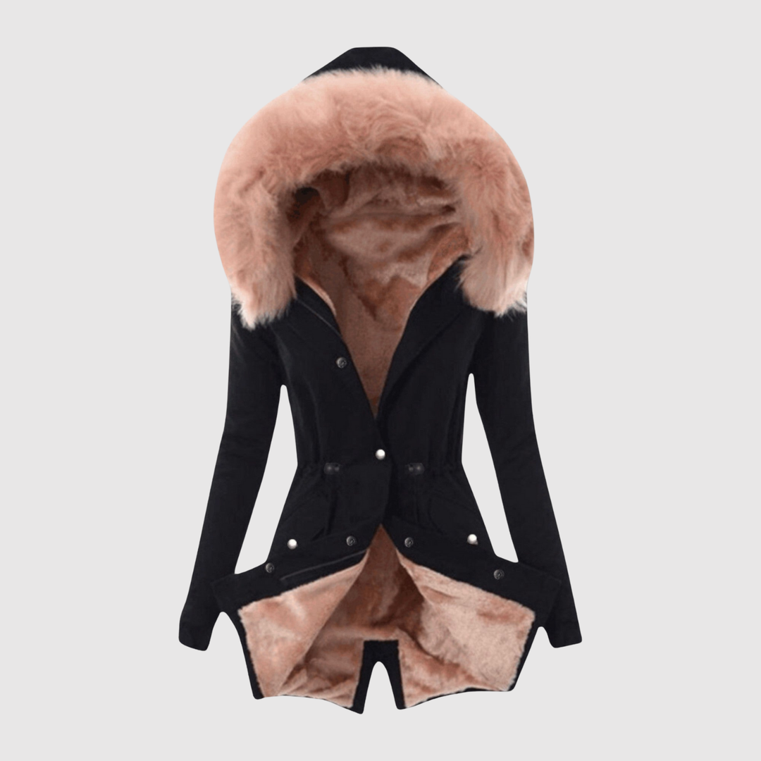 Елена – Асиметрично яке с изкуствена кожа и талеви шевове