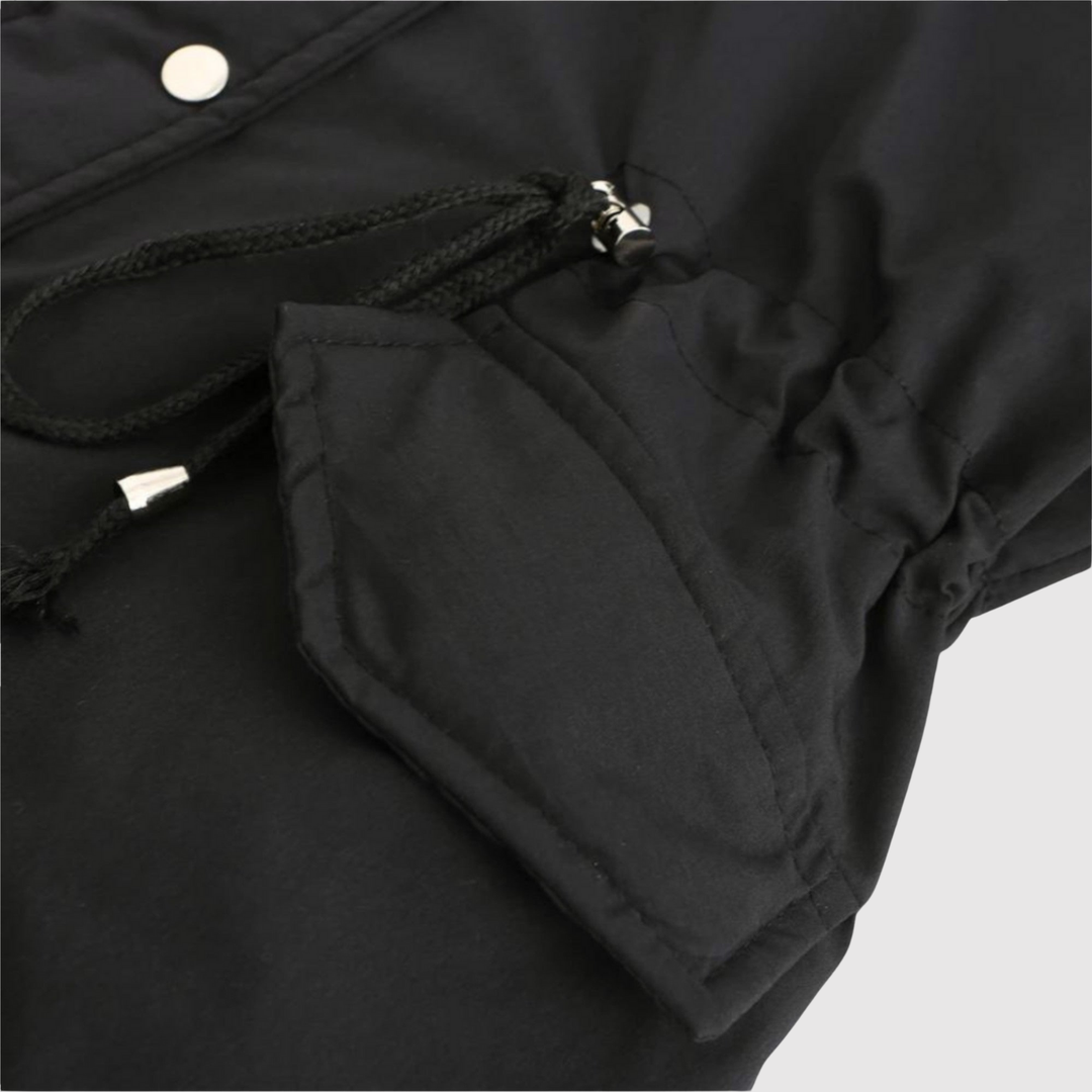 Елена – Асиметрично яке с изкуствена кожа и талеви шевове