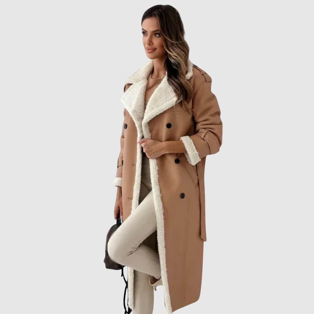 Елена – Дълго палто с имитиран пух