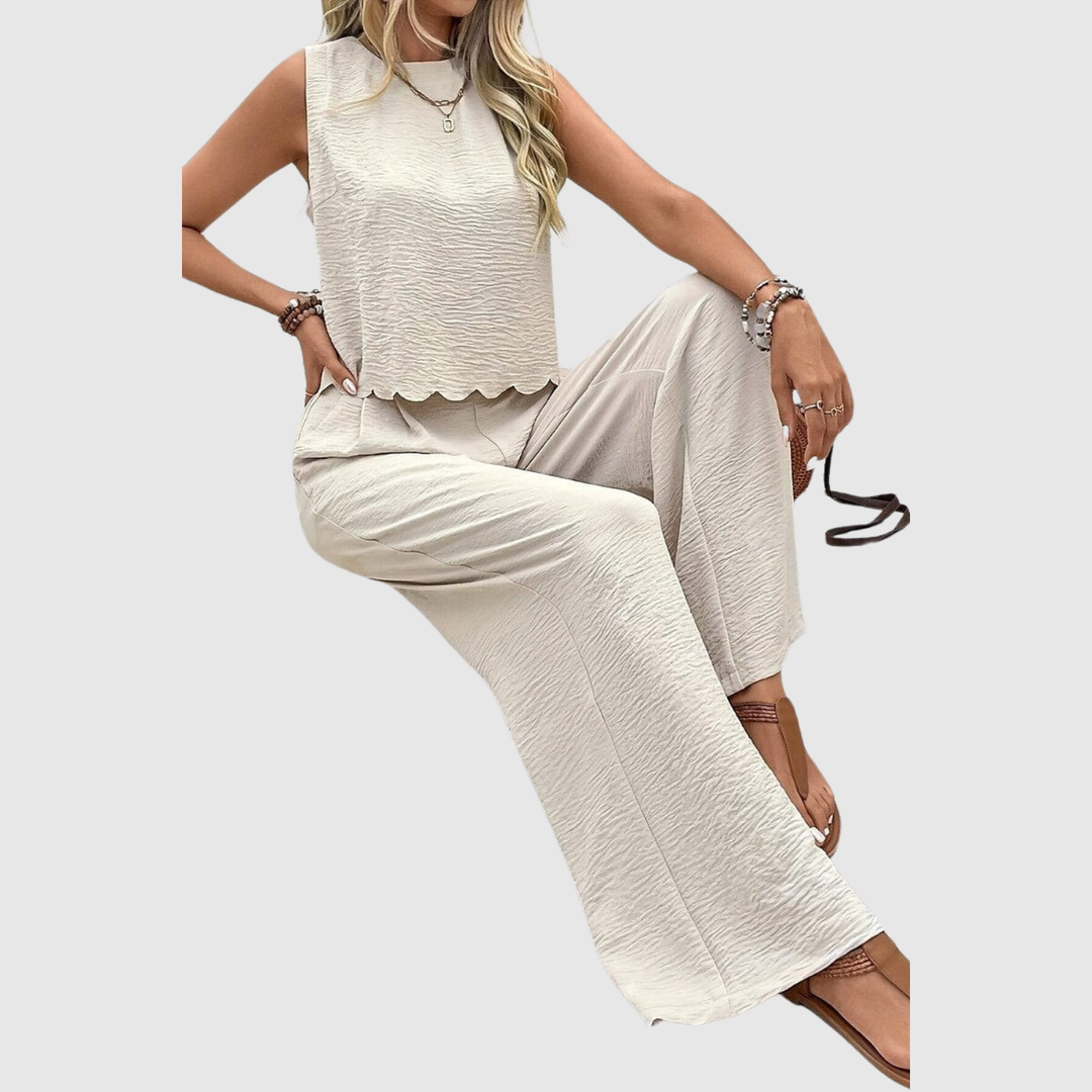 Виктория – Елегантен комплект с летящи панталони