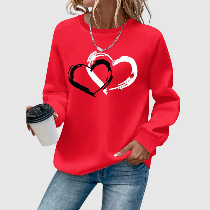 Мила – Суитшърт с принт на сърца