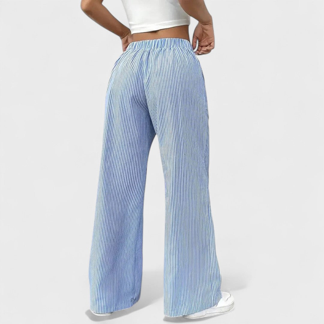 Maria - Plašas ērti bikses ar elegantiem akcentiem