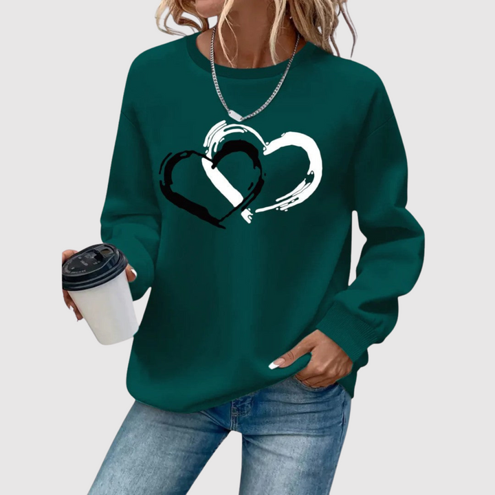 Мила – Суитшърт с принт на сърца