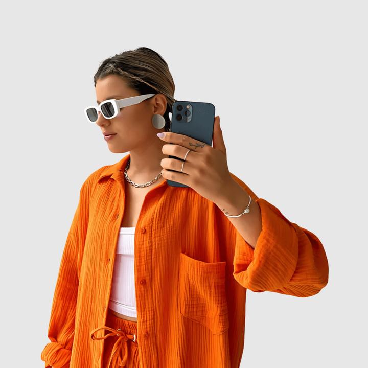 Виктория – Летен и стилен комплект с риза и шорти