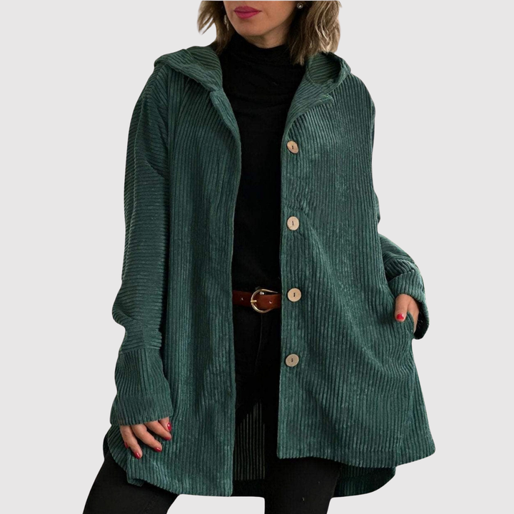 Елена – Дълго палто с дизайн от кадифе