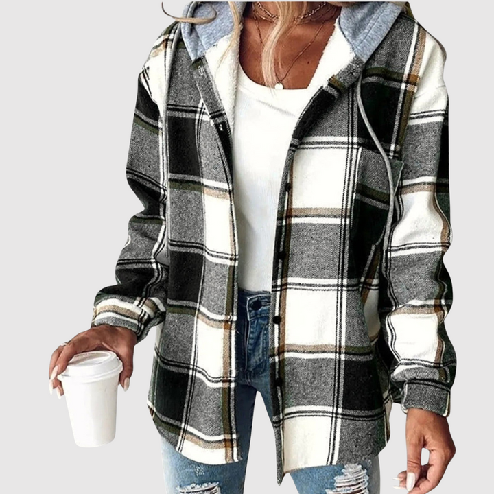 Мила - Модерна риза с качулка за жени