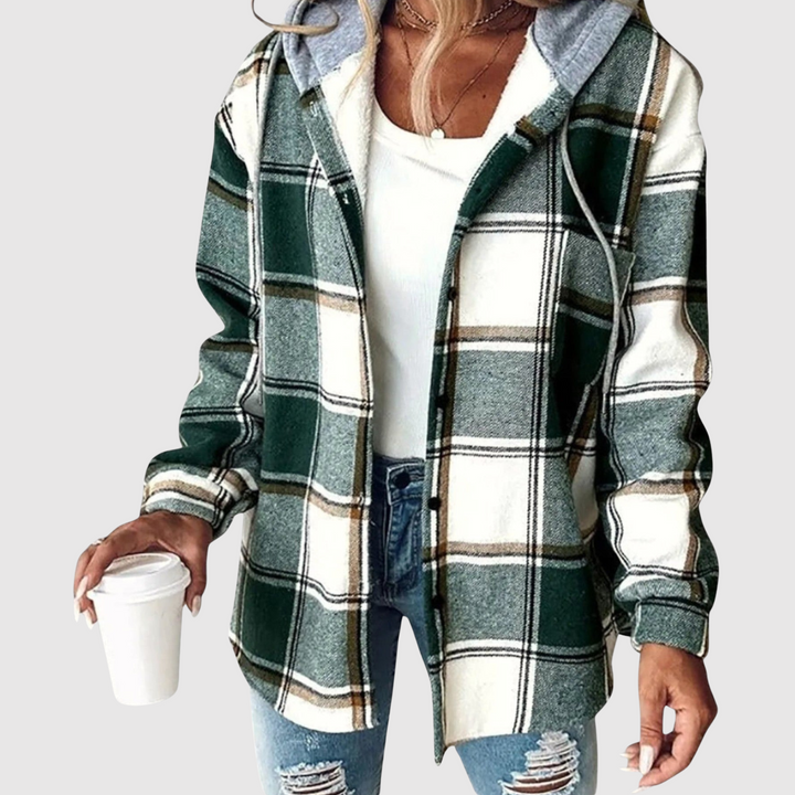 Мила - Модерна риза с качулка за жени