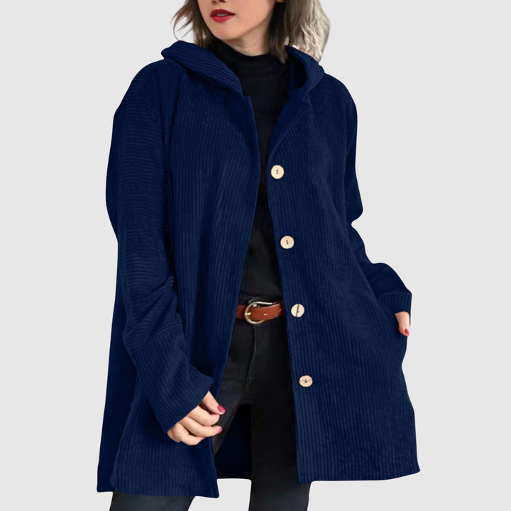 Елена – Дълго палто с дизайн от кадифе