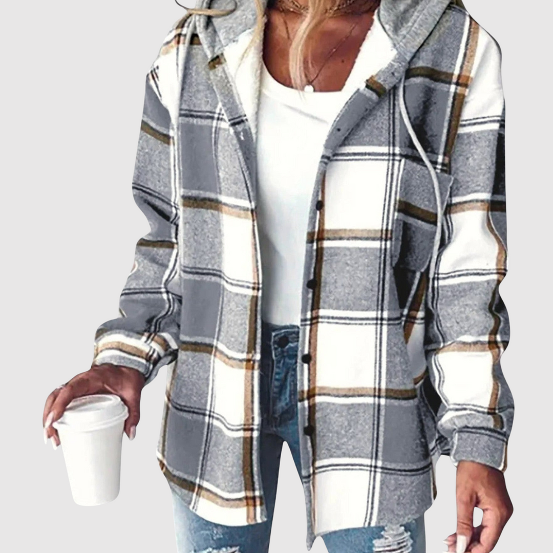 Мила - Модерна риза с качулка за жени