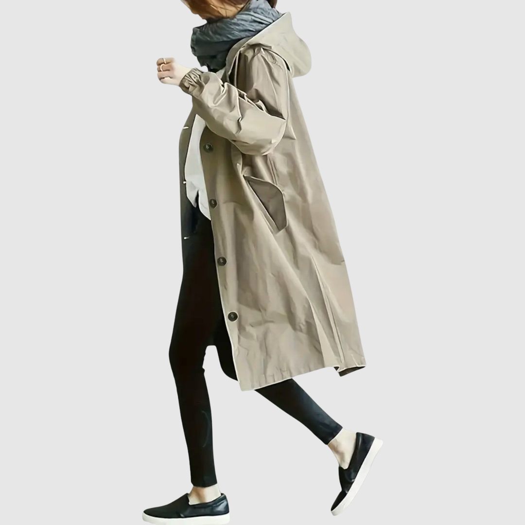 Елена – Дълго леко яке с качулка