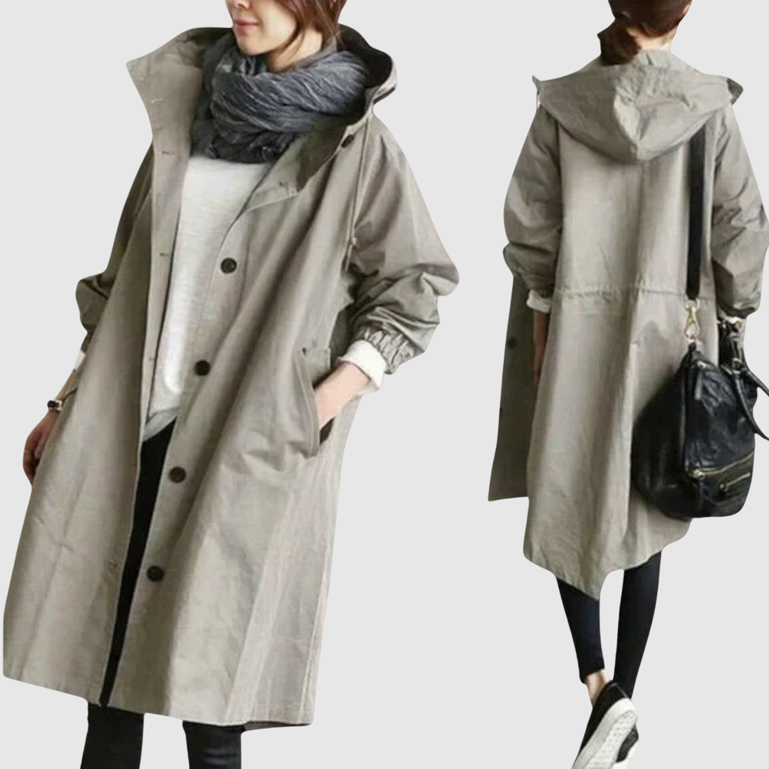 Елена – Дълго леко яке с качулка