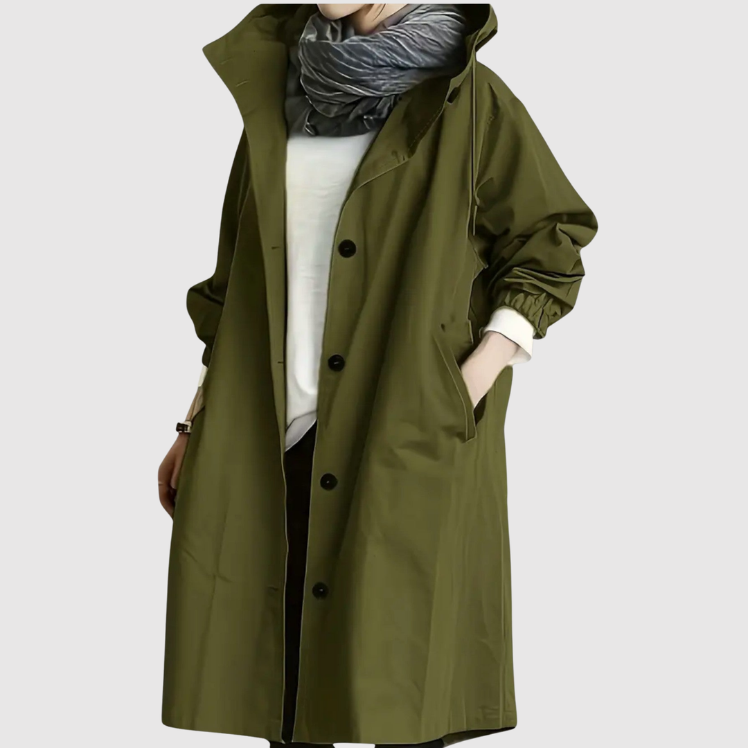 Елена – Дълго леко яке с качулка