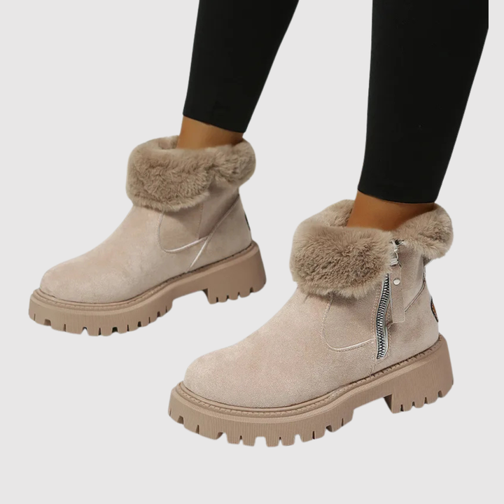 Теодора - Зимни ботуши с пухена подплата и противохлъзгаща подметка