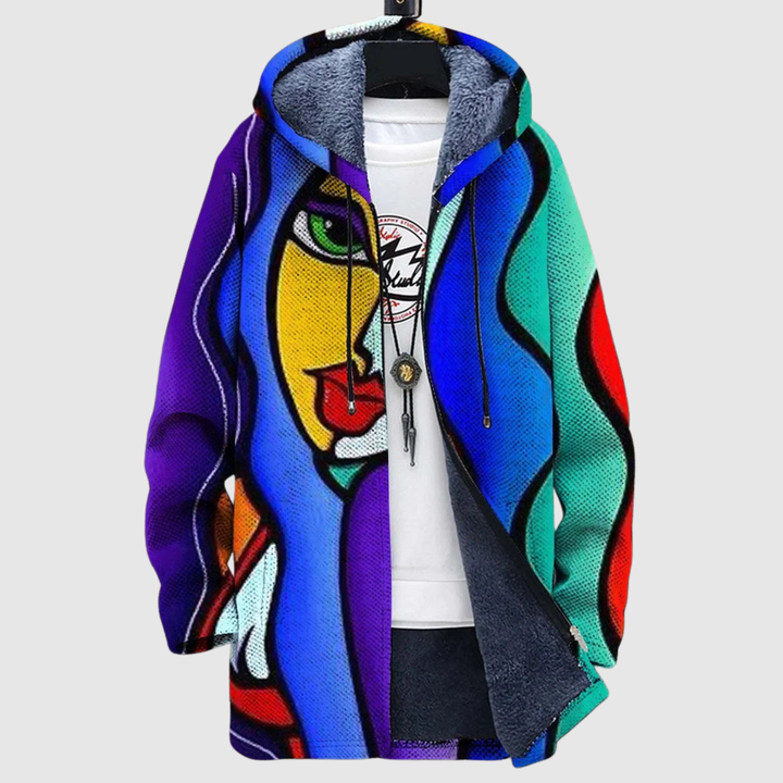 Алекс – Худи с лицево изображение в артистичен стил