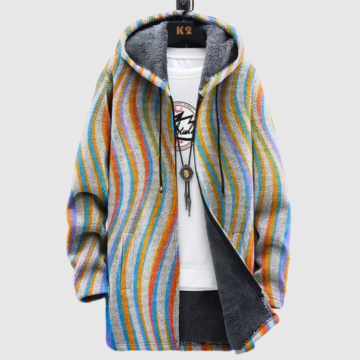 Алекс – Худи с цветни вълнообразни шарки