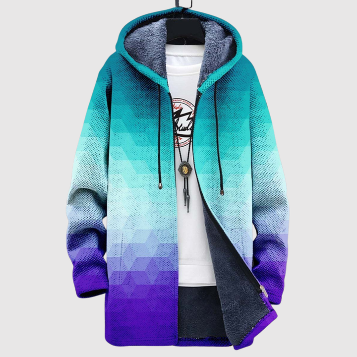 Алекс – Худи с синьо и лилаво градиент