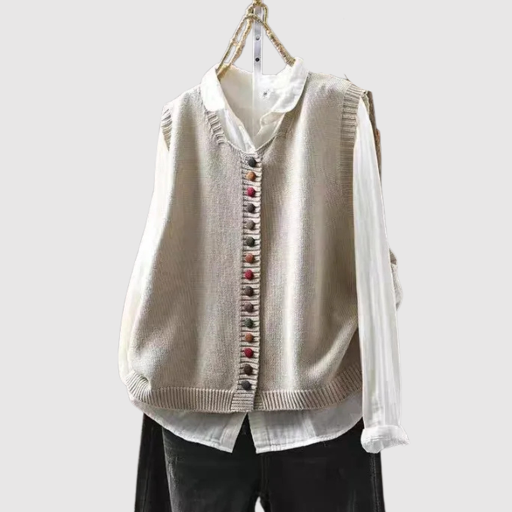 Елена - Бохемски кардиган с копчета и винтидж детайли