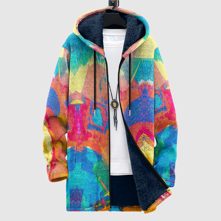 Алекс – Худи с абстрактен цветен модел