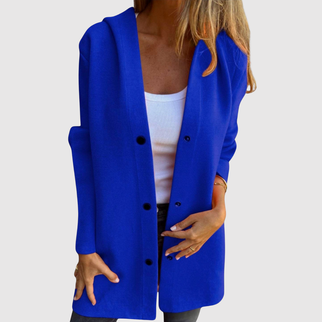 Елена – Лека якета с трикотажен вид и копчета