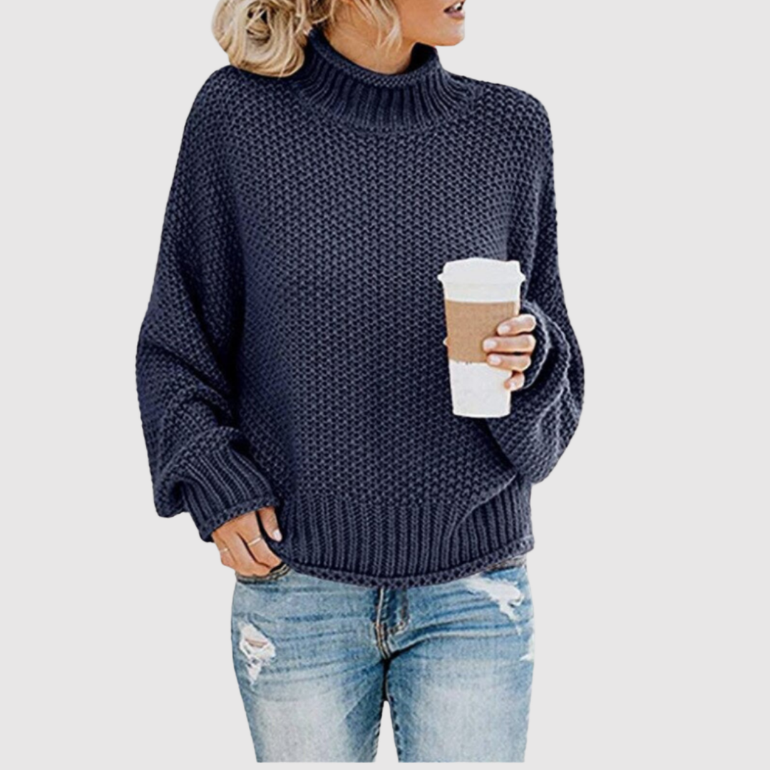 Клара – Пуловер с висока яка