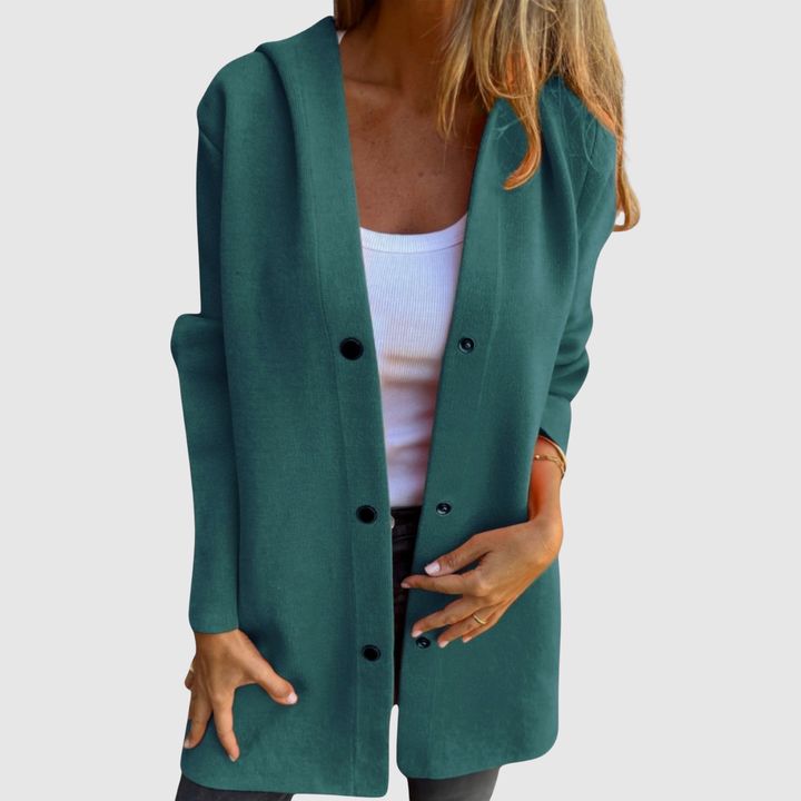 Елена – Лека якета с трикотажен вид и копчета