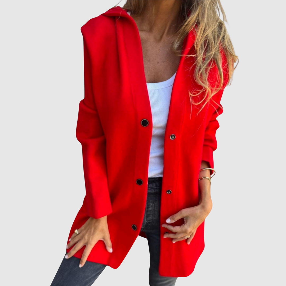 Елена – Лека якета с трикотажен вид и копчета