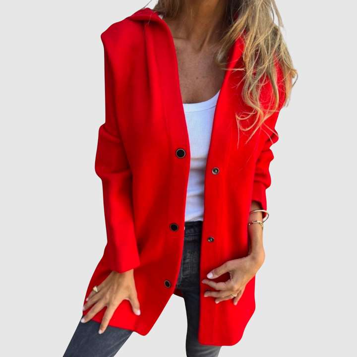 Елена – Лека якета с трикотажен вид и копчета