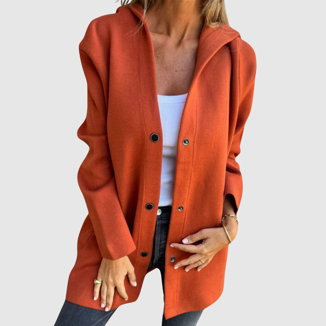 Елена – Лека якета с трикотажен вид и копчета