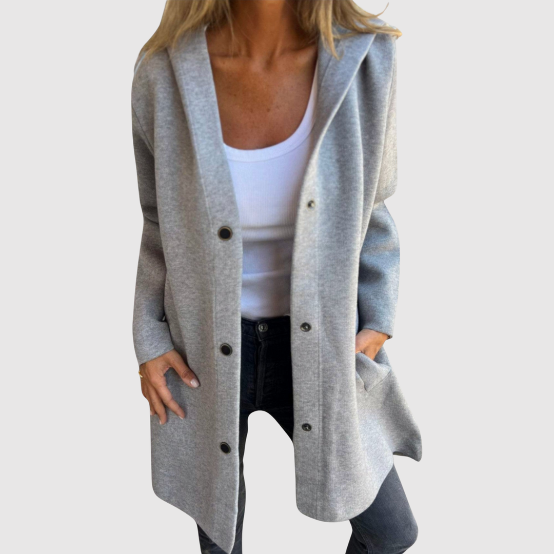 Елена – Лека якета с трикотажен вид и копчета