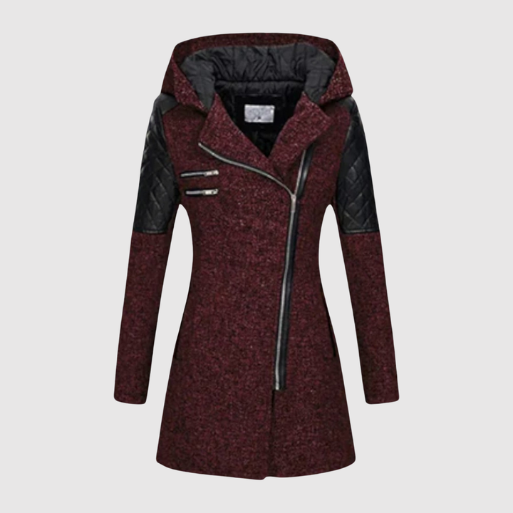 Елена – Дълго яке с асиметричен цип