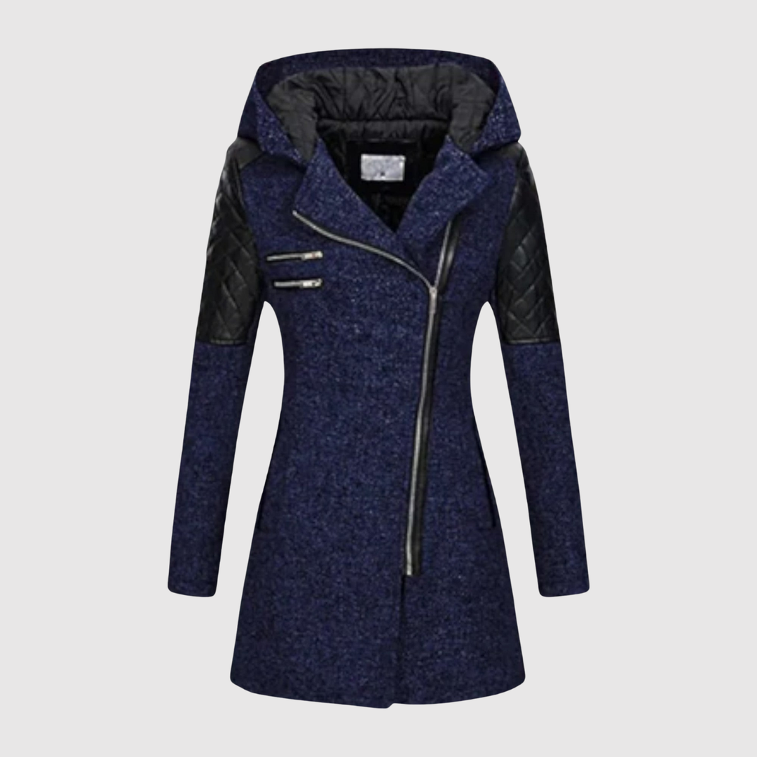 Елена – Дълго яке с асиметричен цип