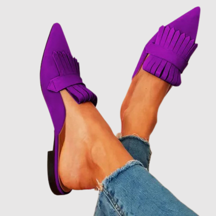 Йоана – Луксозни лофери в лилав велур