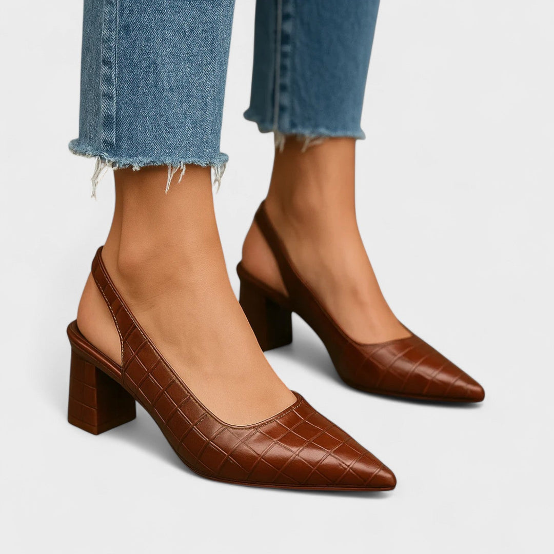 Vera – Krokodila ādas augstpapēžu kurpes