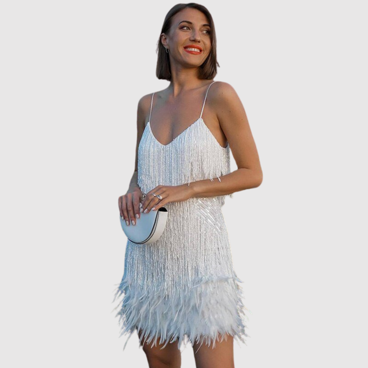 Лилия – Празнична рокля с ресни и блясък