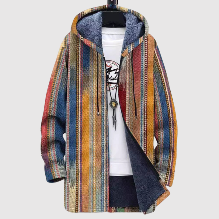 Алекс – Худи с етнически мотиви в топли цветове