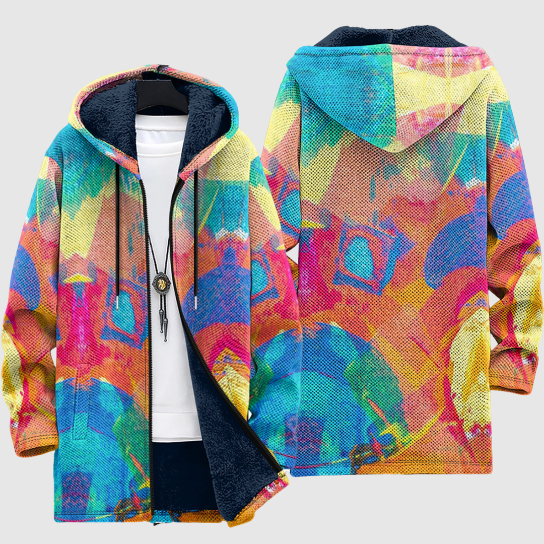 Алекс – Худи с абстрактен цветен модел