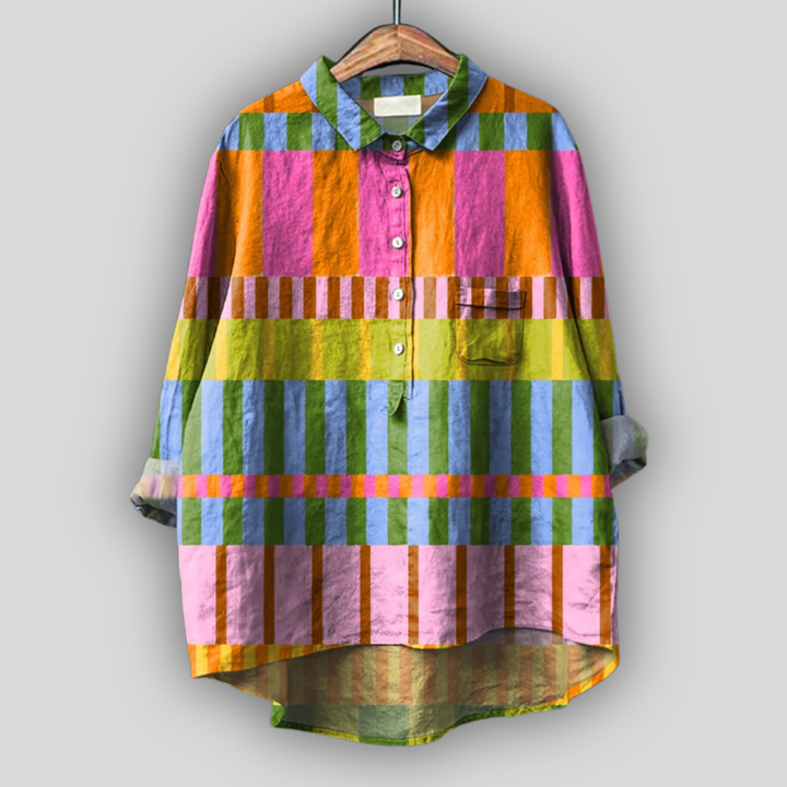 Linen blūze “Vasaras Mozaīka”