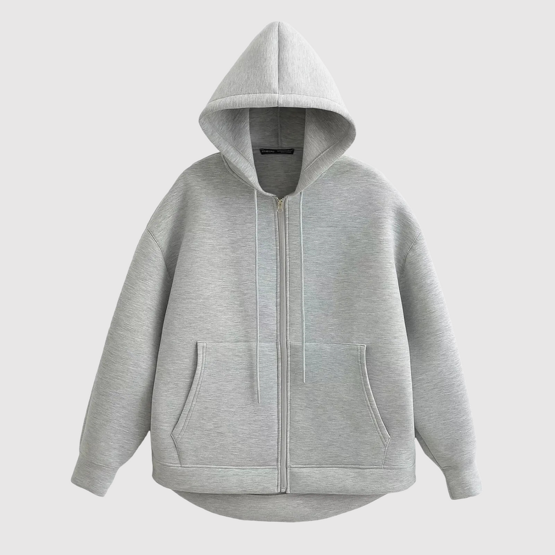 Мила – Зимно яке с качулка от флийс