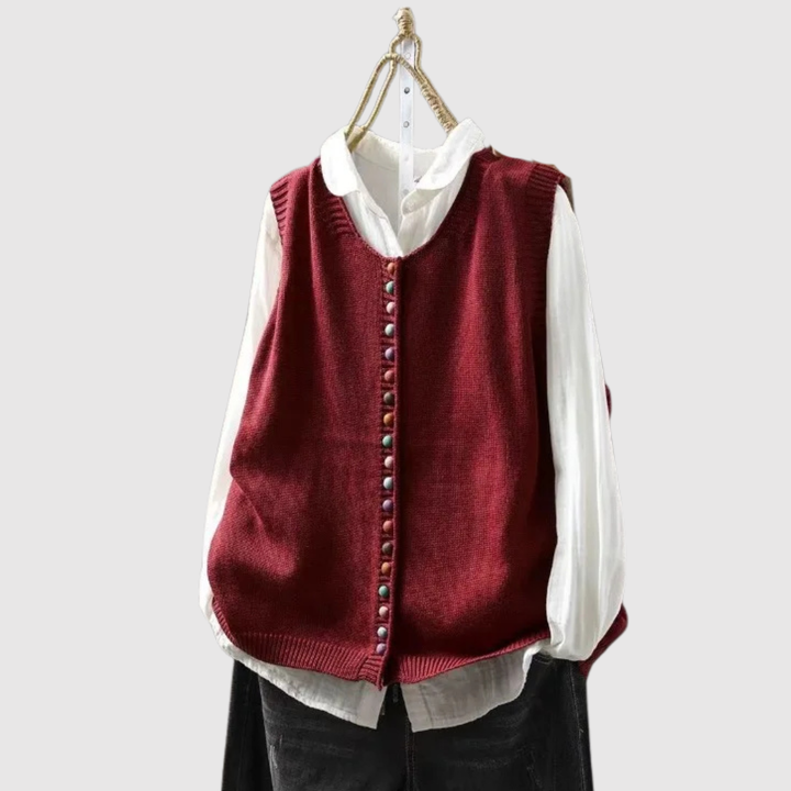 Елена - Бохемски кардиган с копчета и винтидж детайли