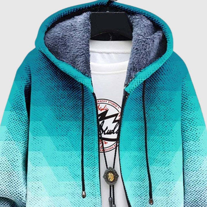 Алекс – Худи с синьо и лилаво градиент