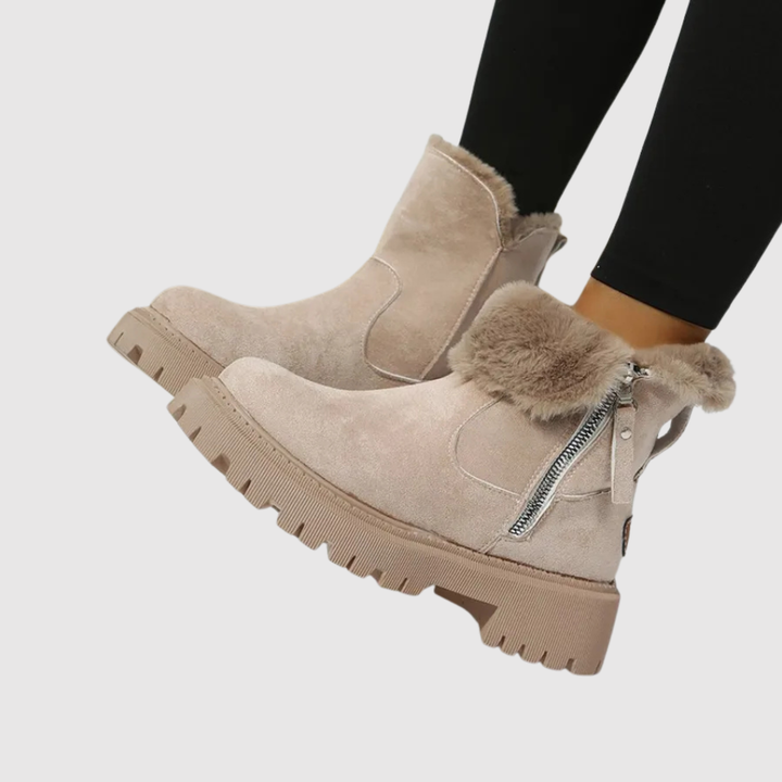 Теодора - Зимни ботуши с пухена подплата и противохлъзгаща подметка
