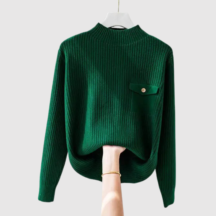 Клара – Стръкна блуза с джоб на гърдите