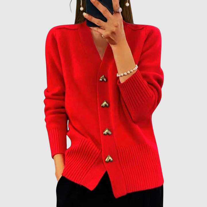 Елена – Кардиган с златисти копчета