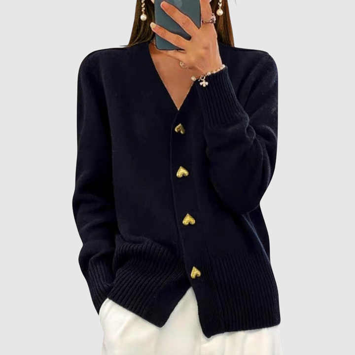 Елена – Кардиган с златисти копчета